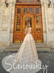 Свадебное платье 18014. Силуэт Пышное. Цвет Золото. Вид 2