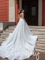 Свадебное платье 21002. Силуэт Пышное. Цвет Белый / Молочный. Вид 2