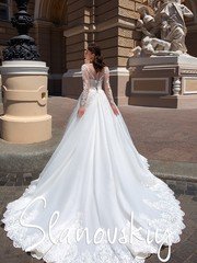 Свадебное платье 21014. Силуэт Пышное. Цвет Белый / Молочный. Вид 2