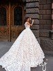 Свадебное платье 21012. Силуэт Пышное. Цвет Белый / Молочный, Персик / Оранжевый. Вид 2