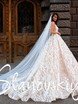 Свадебное платье 21012. Силуэт Пышное. Цвет Белый / Молочный, Персик / Оранжевый. Вид 3