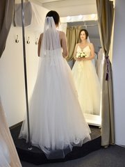 Свадебное платье Жасмин. Силуэт А-силуэт. Цвет Белый / Молочный. Вид 2