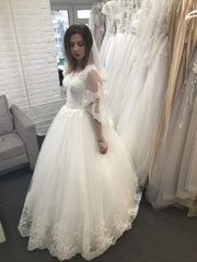 Свадебное платье Грация. Силуэт Пышное. Цвет Белый / Молочный. Вид 2