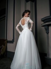 Свадебное платье 811. Силуэт А-силуэт. Цвет Белый / Молочный. Вид 2