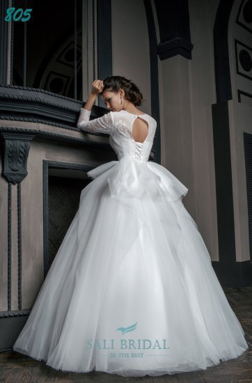 Свадебное платье 805. Силуэт Пышное. Цвет Белый / Молочный. Вид 2