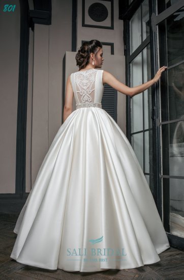 Свадебное платье 801. Силуэт Пышное. Цвет Белый / Молочный. Вид 2