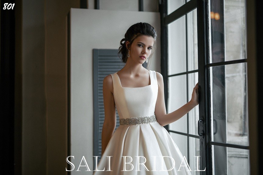 Свадебное платье 801. Силуэт Пышное. Цвет Белый / Молочный. Вид 3