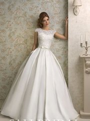 Свадебное платье 708. Силуэт Пышное. Цвет Белый / Молочный. Вид 1