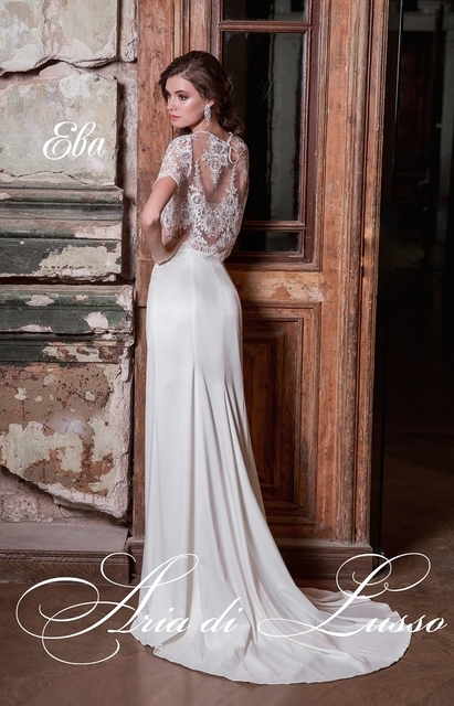 Свадебное платье Ева. Силуэт Рыбка. Цвет Белый / Молочный. Вид 2