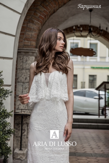 Свадебное платье Гарциния. Силуэт Рыбка. Цвет Белый / Молочный. Вид 5