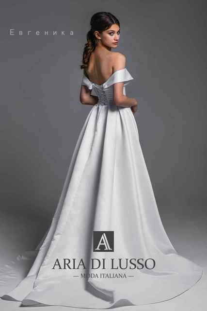 Свадебное платье Евгеника. Силуэт А-силуэт. Цвет Белый / Молочный. Вид 2