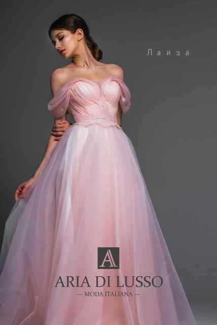 Свадебное платье Лайза. Силуэт Пышное. Цвет оттенки Розового. Вид 3