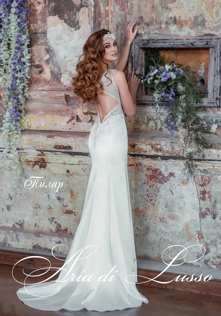 Свадебное платье Пилар. Силуэт Прямое. Цвет Белый / Молочный. Вид 2