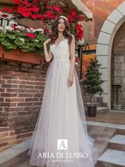 Свадебное платье Акация. Силуэт А-силуэт. Цвет Белый / Молочный. Вид 1