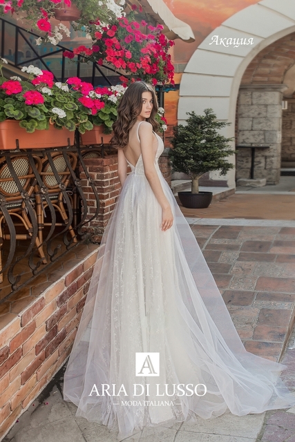 Свадебное платье Акация. Силуэт А-силуэт. Цвет Белый / Молочный. Вид 2