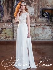 Свадебное платье Альба. Силуэт А-силуэт. Цвет Белый / Молочный. Вид 1
