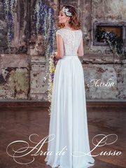 Свадебное платье Альба. Силуэт А-силуэт. Цвет Белый / Молочный. Вид 2