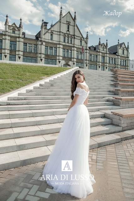 Свадебное платье Жадор. Силуэт А-силуэт. Цвет Белый / Молочный. Вид 2