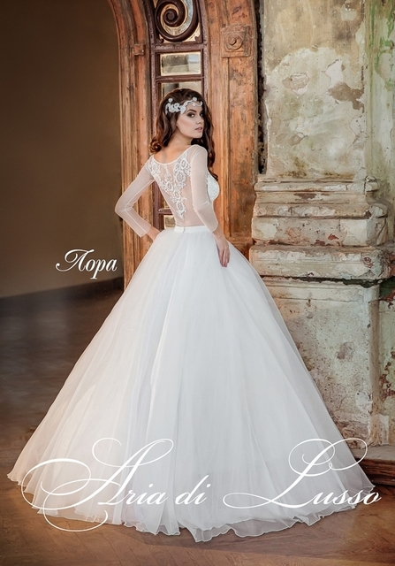 Свадебное платье Лора. Силуэт Пышное. Цвет Белый / Молочный. Вид 2