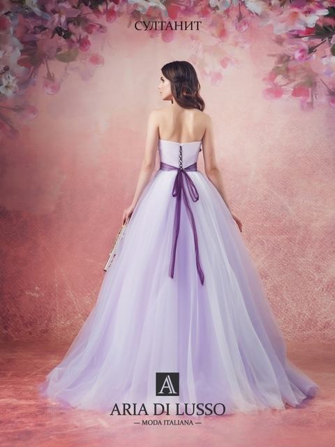 Свадебное платье Султанит. Силуэт Пышное. Цвет Лавандовый / Фиолетовый. Вид 2
