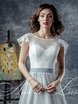 Свадебное платье Элианна. Силуэт А-силуэт. Цвет Белый / Молочный, Пепельный / Металлик. Вид 4