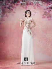 Свадебное платье Паулина. Силуэт Прямое. Цвет Белый / Молочный, Айвори / Капучино. Вид 1