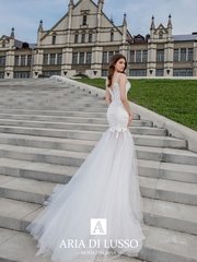 Свадебное платье Рошель. Силуэт Рыбка. Цвет Белый / Молочный. Вид 2