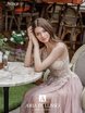 Свадебное платье Эпика. Силуэт А-силуэт. Цвет Айвори / Капучино. Вид 3