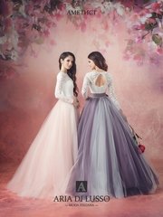 Свадебное платье Аметист. Силуэт Пышное. Цвет Белый / Молочный, Персик / Оранжевый, Лавандовый / Фиолетовый. Вид 2
