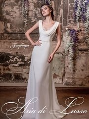 Свадебное платье Барбара. Силуэт А-силуэт. Цвет Белый / Молочный. Вид 1