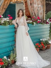 Свадебное платье Полонез. Силуэт А-силуэт. Цвет Белый / Молочный. Вид 1