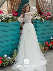 Свадебное платье Полонез. Силуэт А-силуэт. Цвет Белый / Молочный. Вид 2