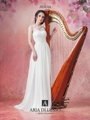 Свадебное платье Лейла. Силуэт А-силуэт. Цвет Белый / Молочный. Вид 1