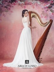 Свадебное платье Лейла. Силуэт А-силуэт. Цвет Белый / Молочный. Вид 2