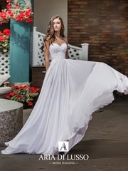 Свадебное платье Саломея. Силуэт А-силуэт. Цвет Белый / Молочный. Вид 1