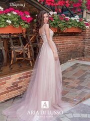 Свадебное платье Шарлиз. Силуэт А-силуэт. Цвет Айвори / Капучино, Персик / Оранжевый. Вид 2