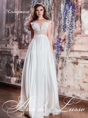 Свадебное платье Альбертина. Силуэт А-силуэт. Цвет Белый / Молочный. Вид 1