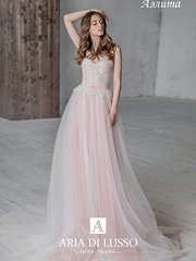 Свадебное платье Аэлита. Силуэт А-силуэт. Цвет оттенки Розового. Вид 1