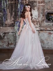 Свадебное платье Клеоника. Силуэт Пышное. Цвет Пепельный / Металлик, Персик / Оранжевый. Вид 2