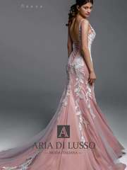 Свадебное платье Лиана. Силуэт Рыбка. Цвет Персик / Оранжевый. Вид 2