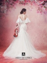 Свадебное платье Миранда. Силуэт Рыбка. Цвет Персик / Оранжевый. Вид 2