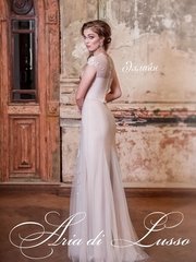 Свадебное платье Эллайн. Силуэт Прямое. Цвет Айвори / Капучино. Вид 2