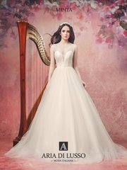 Свадебное платье Мечта. Силуэт Пышное. Цвет Белый / Молочный, Айвори / Капучино. Вид 1