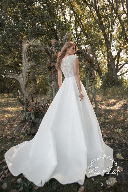 Свадебное платье Анет. Силуэт А-силуэт. Цвет Белый / Молочный. Вид 2