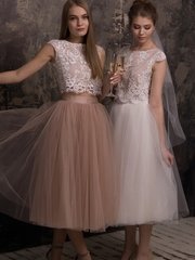 Свадебное платье Белла. Силуэт А-силуэт. Цвет Белый / Молочный, Айвори / Капучино. Вид 1