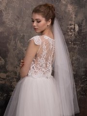 Свадебное платье Белла. Силуэт А-силуэт. Цвет Белый / Молочный, Айвори / Капучино. Вид 2