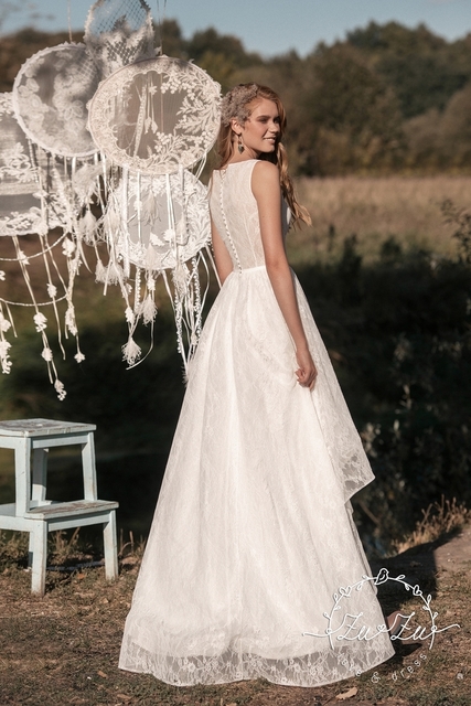 Свадебное платье Лавли. Силуэт А-силуэт. Цвет Белый / Молочный. Вид 2