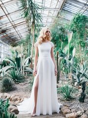 Свадебное платье Лалик. Силуэт Прямое. Цвет Белый / Молочный. Вид 1