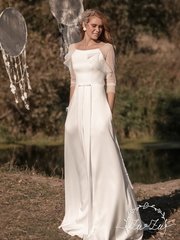 Свадебное платье Леони. Силуэт Прямое. Цвет Белый / Молочный. Вид 1