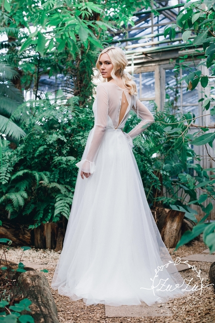 Свадебное платье Манон. Силуэт А-силуэт. Цвет Белый / Молочный. Вид 2